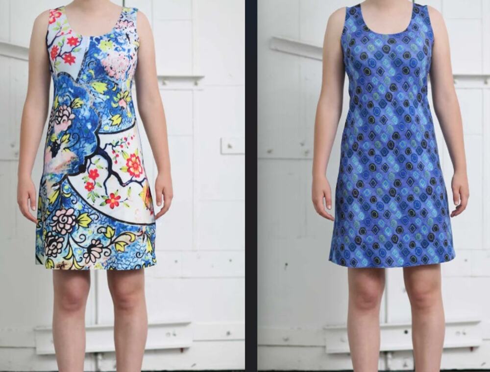 ANIMAPOP sleeveless REVERSIBLE dress floral no wrinkle laser cut small NWT
